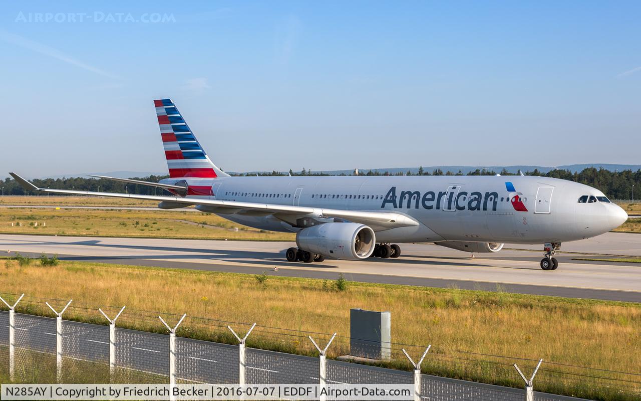 N285AY, 2010 Airbus A330-243 C/N 1100, taxying to the gate