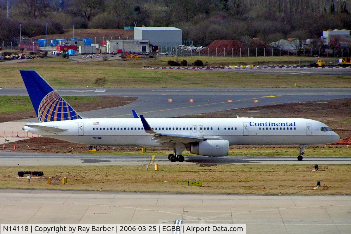 N14118, 1997 Boeing 757-224 C/N 27560, Boeing 757-224 [27560] (Continental Airlines) Birmingham Int'l~G 25/03/2006