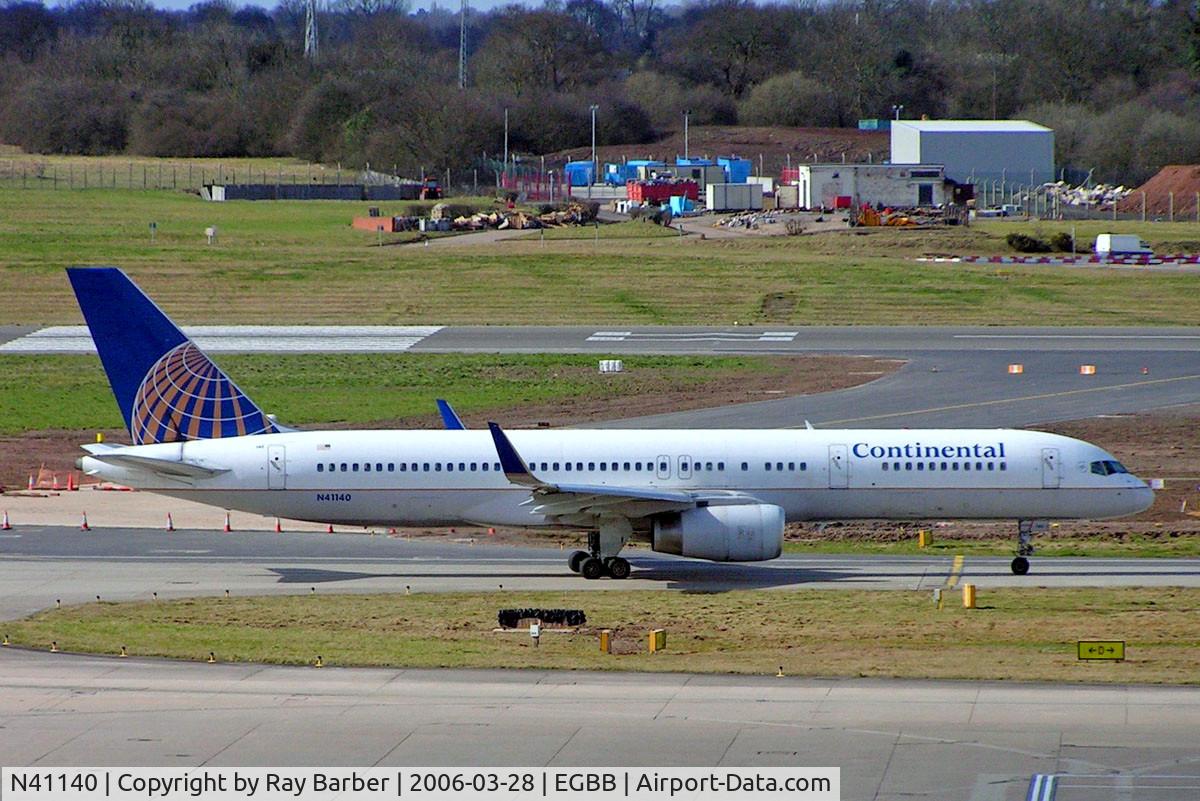 N41140, 2000 Boeing 757-224 C/N 30353, Boeing 757-224ET [30353] (Continental Airlines) Birmingham Int'l~G 28/03/2006