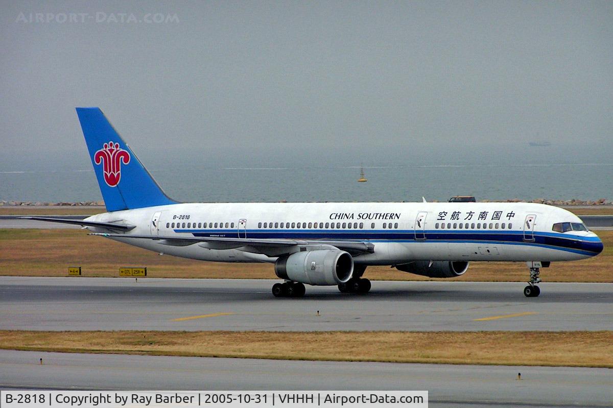 B-2818, 1991 Boeing 757-21B C/N 25259, Boeing 757-21B [25259] (China Southern Airlines) Hong Kong Int'l~B 31/10/2005