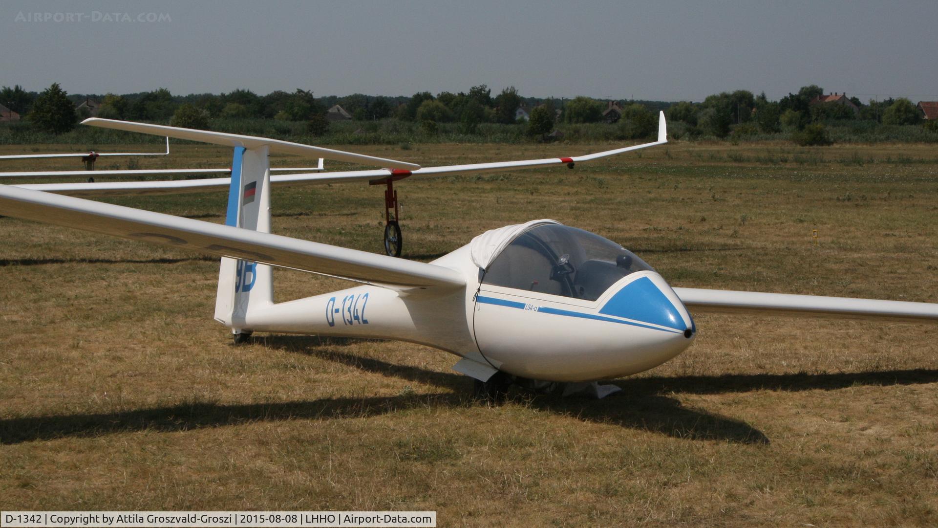 D-1342, 1987 Rolladen-Schneider LS-4A C/N 4662, Hajdúszoboszló Airport, Hungary - 60. Hungary Gliding National Championship and third Civis Thermal Cup, 2015