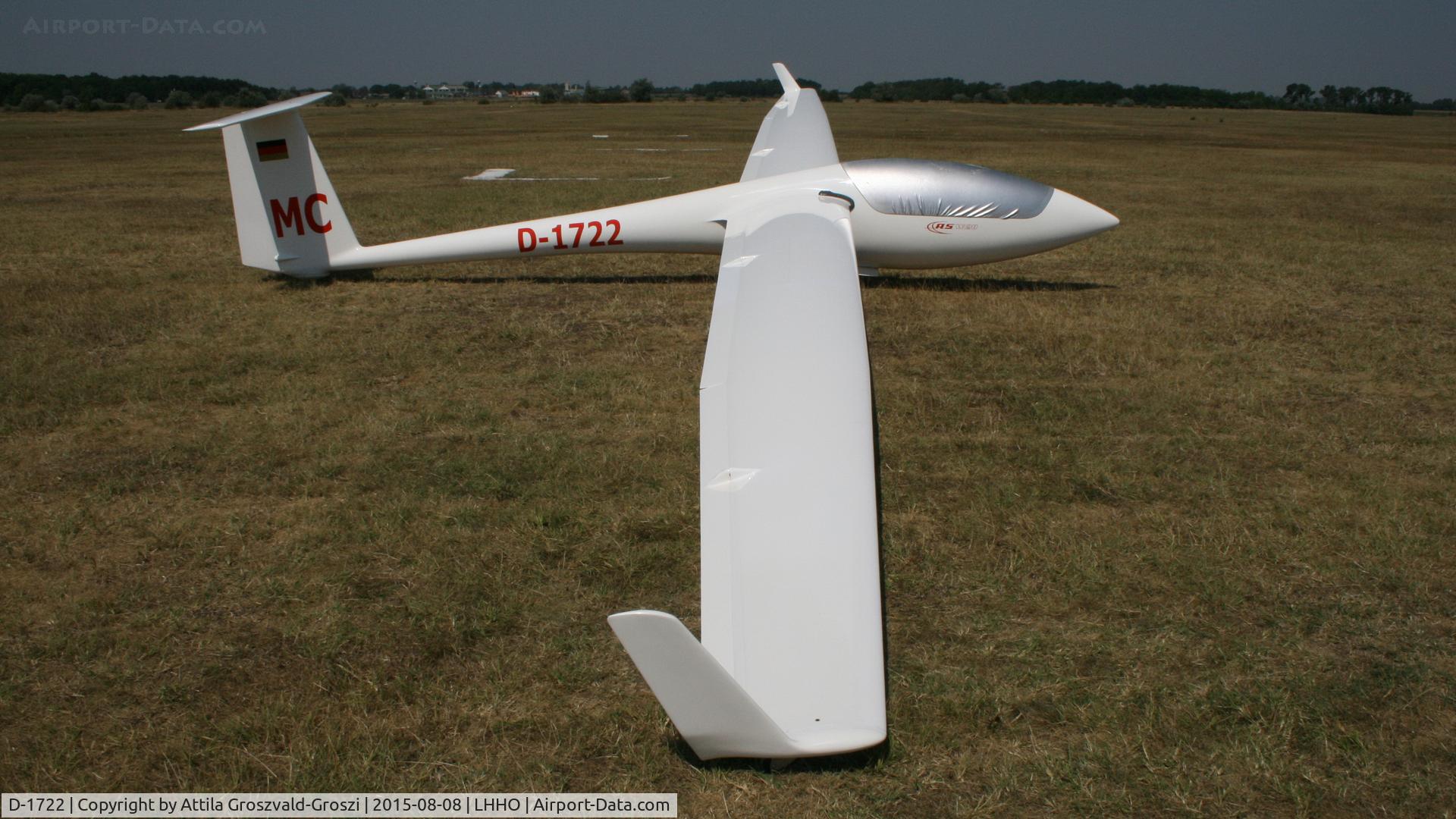 D-1722, 1986 Schleicher ASW 20 C/N 20481, Hajdúszoboszló Airport, Hungary - 60. Hungary Gliding National Championship and third Civis Thermal Cup, 2015
