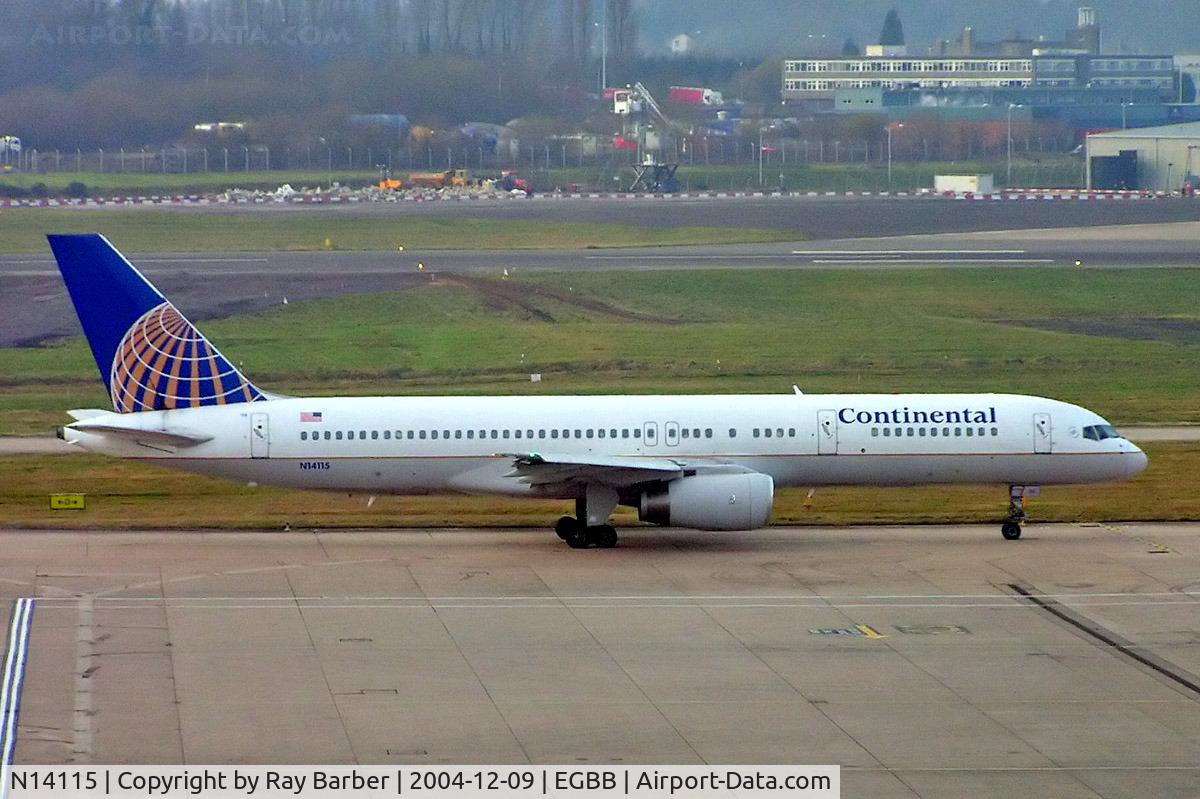N14115, 1995 Boeing 757-224 C/N 27557, Boeing 757-224ET [27557] (Continental Airlines) Birmingham Int'l~G 09/12/2005