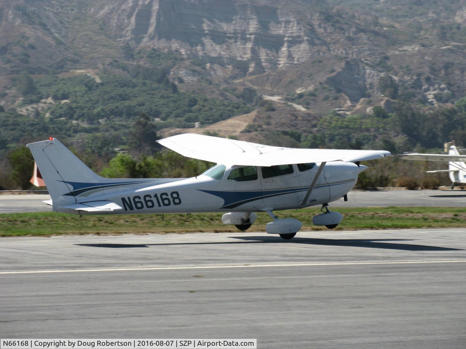 N66168, 1983 Cessna 172P C/N 17275974, 1983 Cessna 172P, Lycoming O-320-D2J 160 Hp,, takeoff roll Rwy 22