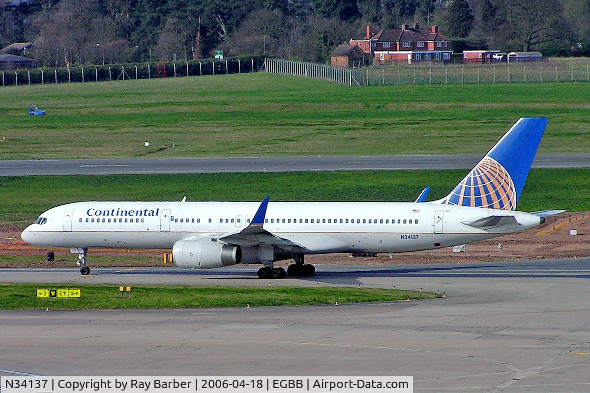 N34137, 1999 Boeing 757-224 C/N 30229, Boeing 757-224 [30229] (Continental Airlines) Birmingham Int'l~G 18/04/2006