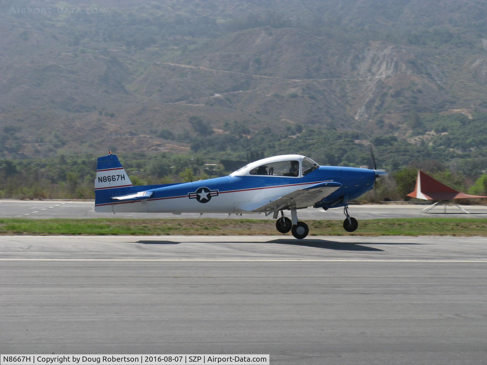 N8667H, 1947 North American Navion C/N NAV-4-667, 1947 North American NAVION, Continental IO-520 285 Hp upgrade, landing Rwy 22, Young Eagles flight