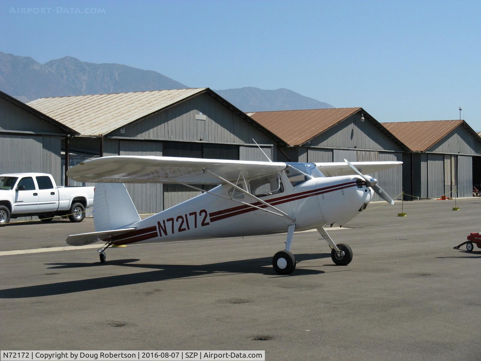 N72172, 1946 Cessna 140 C/N 9341, Early 1946 Cessna 140, Continental C85 85 Hp, with dual wing struts and fabric covered wings. The later 140A model had all metal wings with single wing strut.