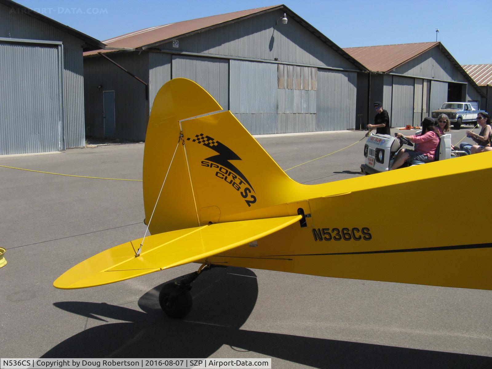 N536CS, 2007 Cub Crafters CC11-100 Sport Cub C/N CC11-00053, 2007 CUB CRAFTERS CC11-100 SPORT CUB, E-LSA, Continental O-200A 100 Hp, tail logo