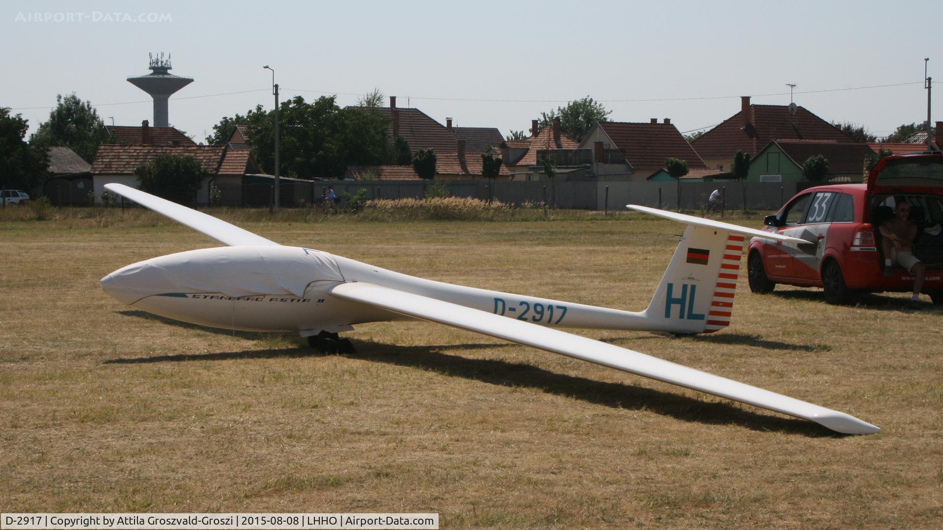 D-2917, Grob G-104 Speed Astir IIB C/N 5050S, Hajdúszoboszló Airport, Hungary - 60. Hungary Gliding National Championship and third Civis Thermal Cup, 2015