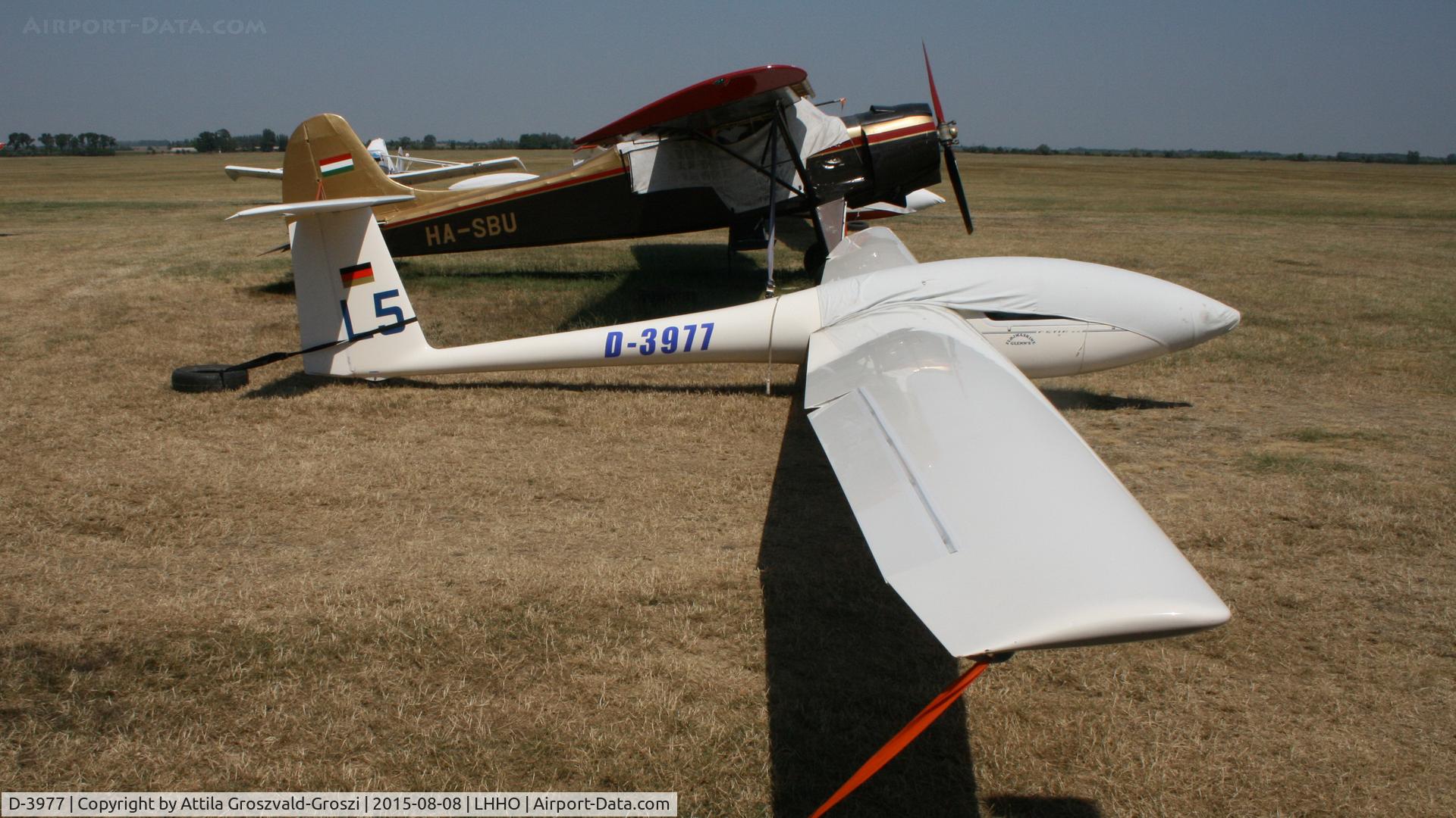 D-3977, 1977 Grob G-102 Astir CS 77 C/N 1650, Hajdúszoboszló Airport, Hungary - 60. Hungary Gliding National Championship and third Civis Thermal Cup, 2015