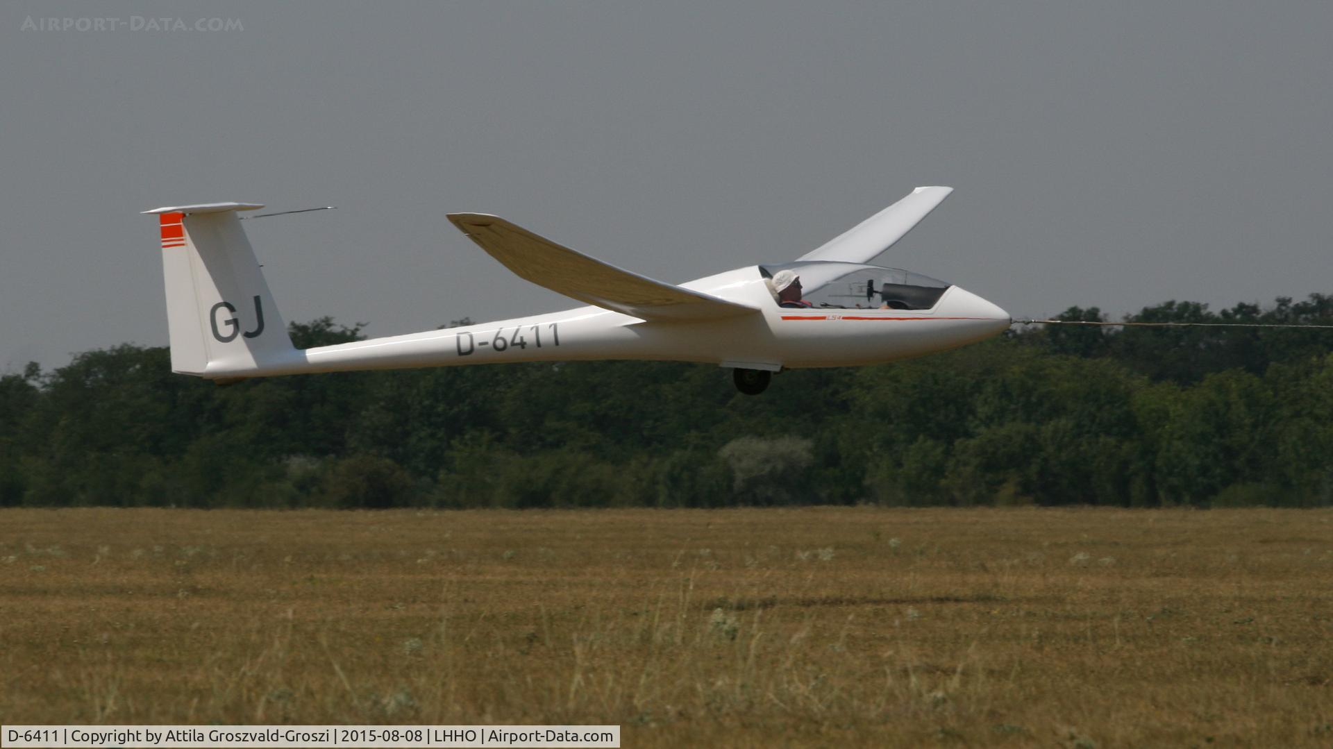 D-6411, 1982 Rolladen-Schneider LS-4 C/N 4173, Hajdúszoboszló Airport, Hungary - 60. Hungary Gliding National Championship and third Civis Thermal Cup, 2015