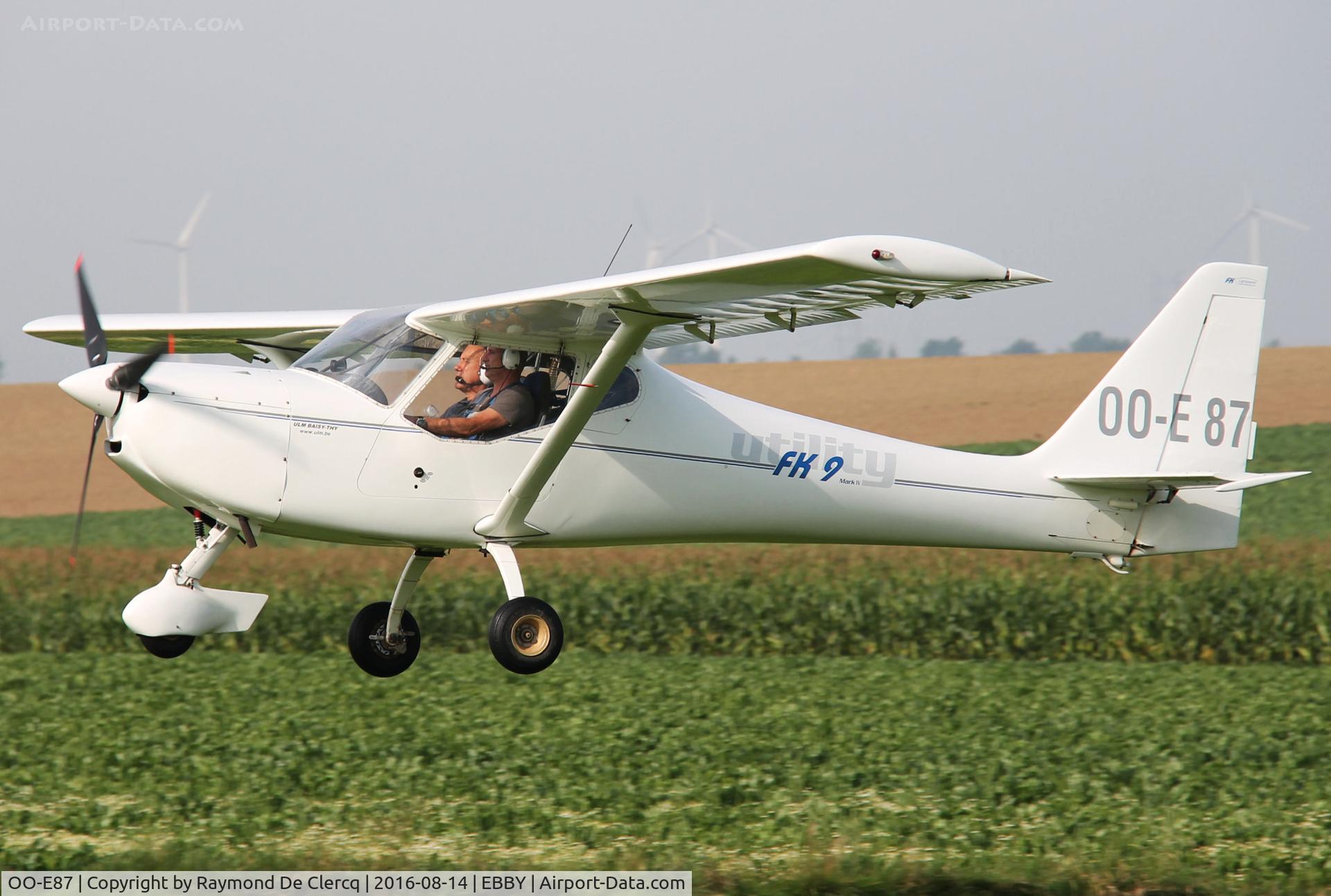 OO-E87, B & F Technik FK-9 Mark 3 Utility C/N 263, Short final at Baisy-Thy.