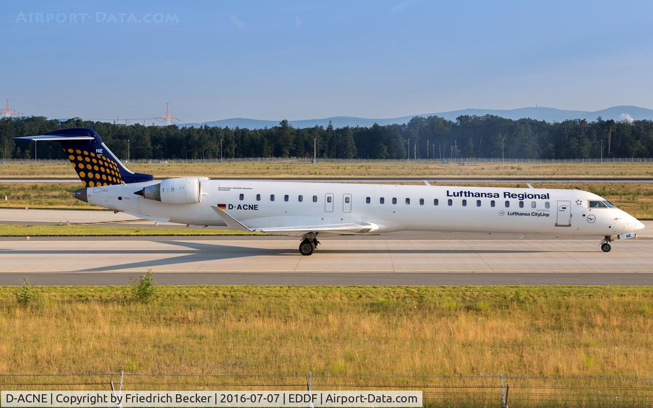D-ACNE, 2009 Bombardier CRJ-900ER (CL-600-2D24) C/N 15241, taxying to the gate