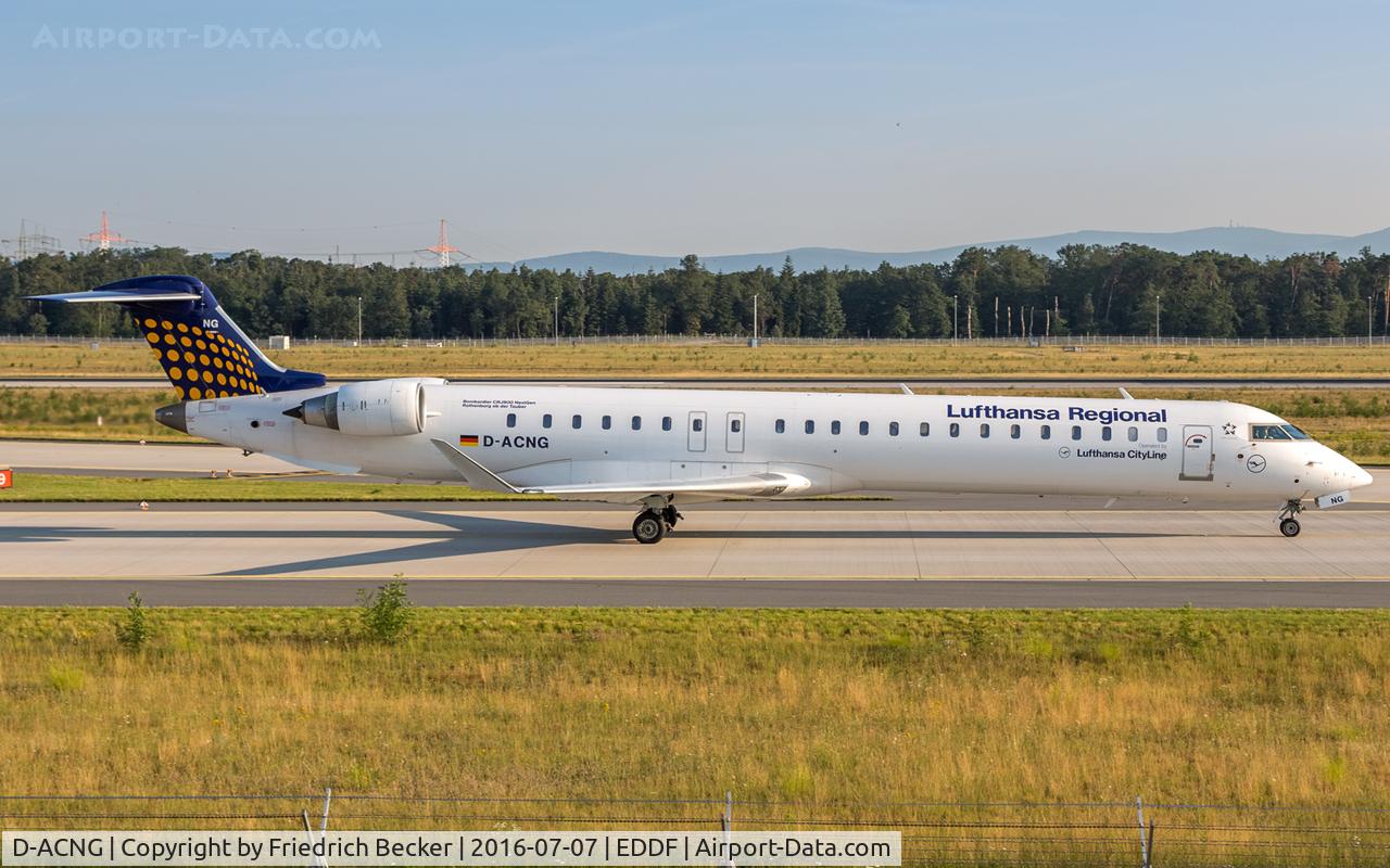 D-ACNG, 2009 Bombardier CRJ-900LR (CL-600-2D24) C/N 15245, taxying to the gate
