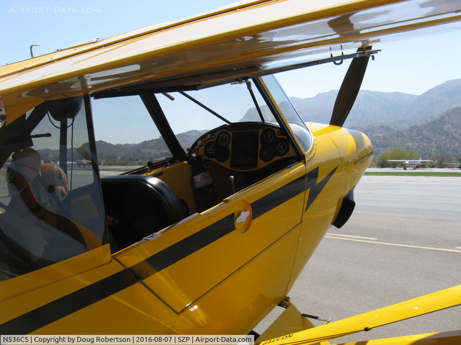 N536CS, 2007 Cub Crafters CC11-100 Sport Cub C/N CC11-00053, 2007 Cub Crafters CC11-100 SPORT CUB E-LSA, Continental O-200A 100 Hp, panel. Note co-pilot in rear seat.