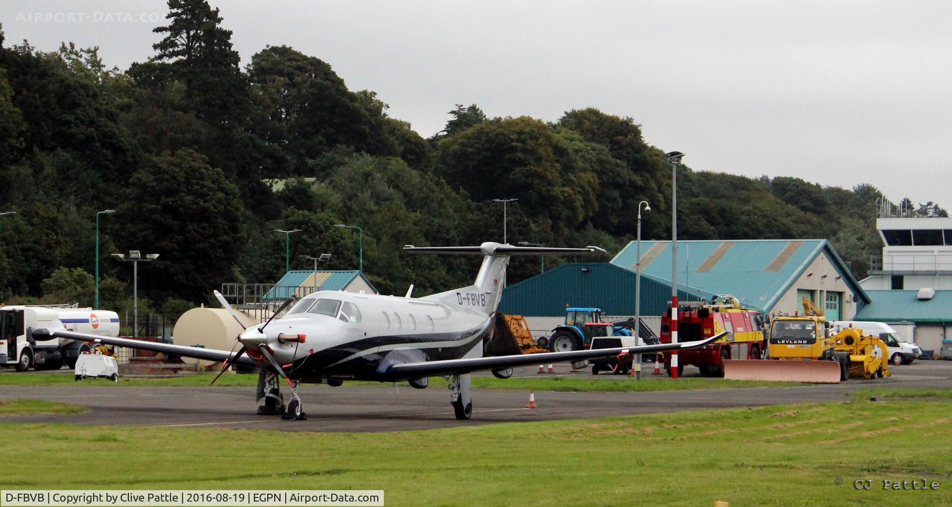 D-FBVB, 2015 Pilatus PC-12/47E C/N 1555, On one of its frequent visits to Dundee