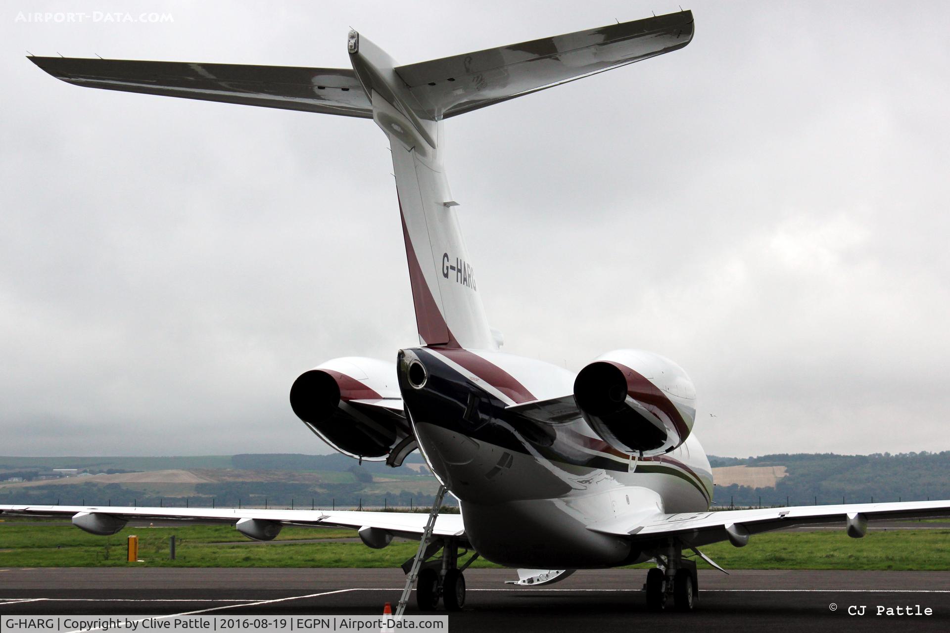 G-HARG, 2016 Embraer EMB-550 Legacy 500 C/N 55000039, Parked up at Dundee EGPN