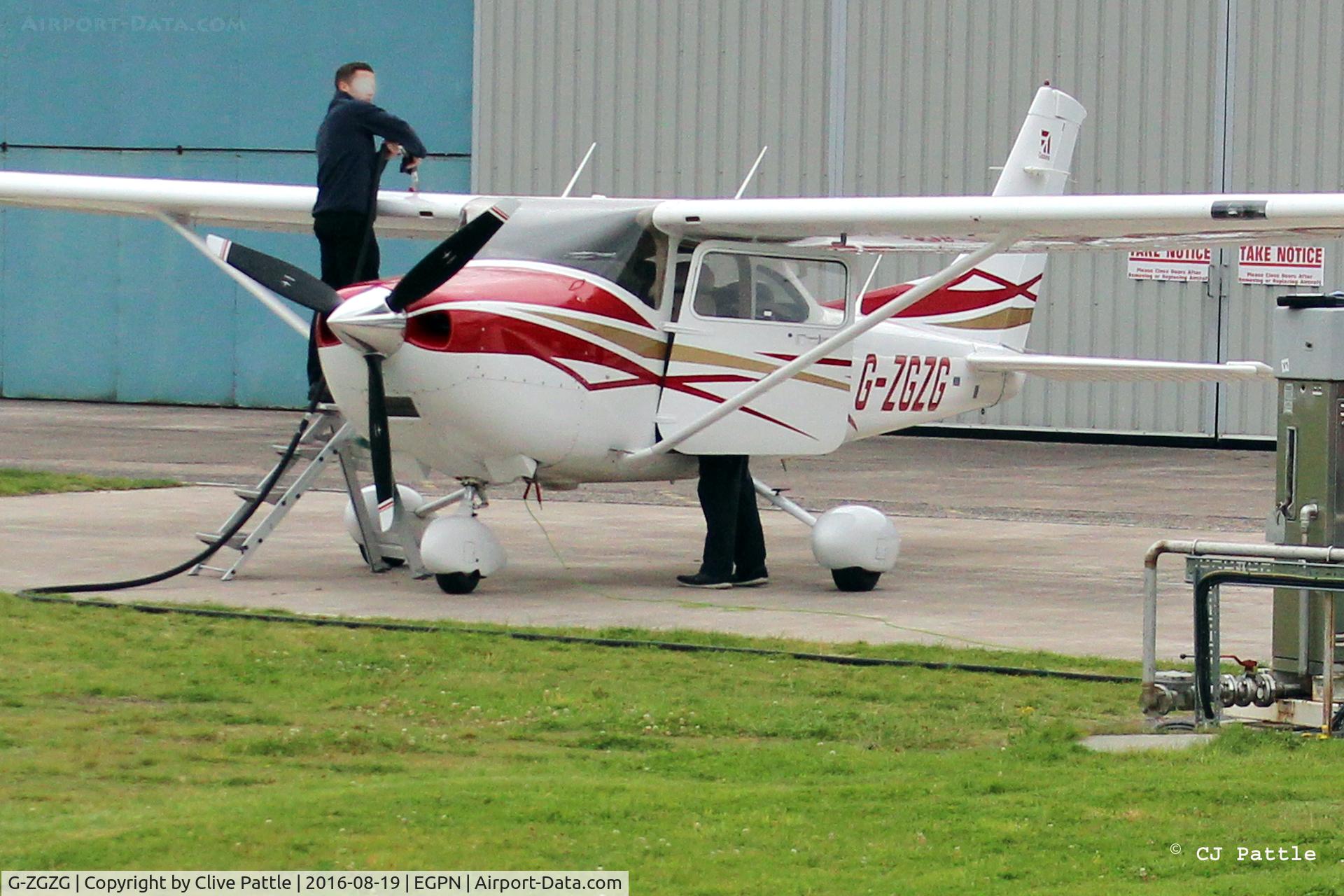 G-ZGZG, 2007 Cessna 182T Skylane C/N 18282036, A welcome visitor refuelling at Dundee EGPN