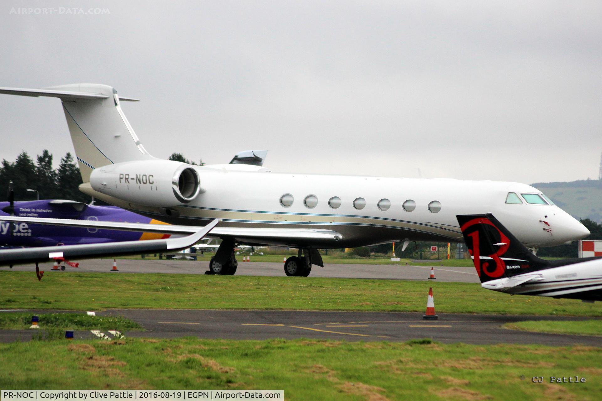 PR-NOC, 2007 Gulfstream Aerospace GV-SP (G500) C/N 5144, A welcome visitor to Dundee EGPN