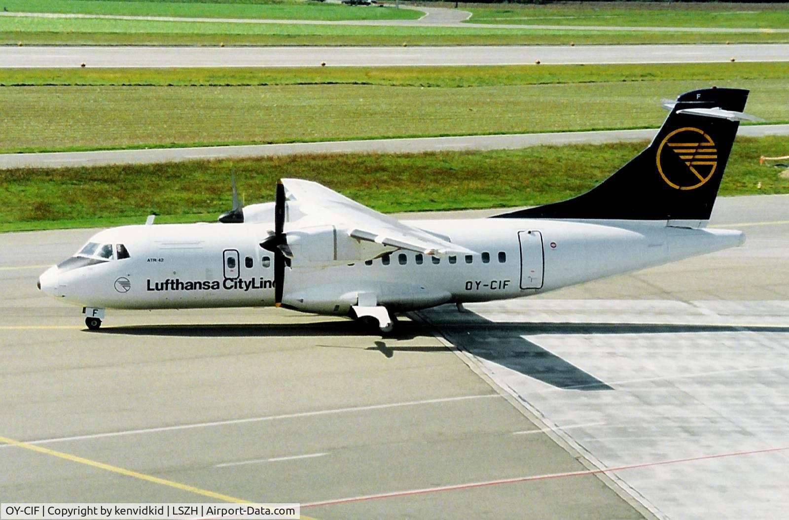 OY-CIF, 1986 ATR 42-312 C/N 012A, Lufthansa CityLine