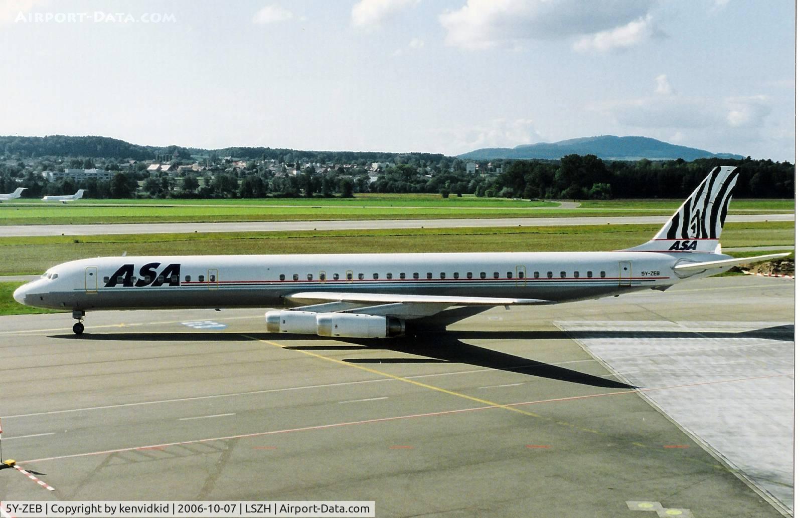 5Y-ZEB, 1969 Douglas DC-8-63 C/N 46122, African Safari Airways