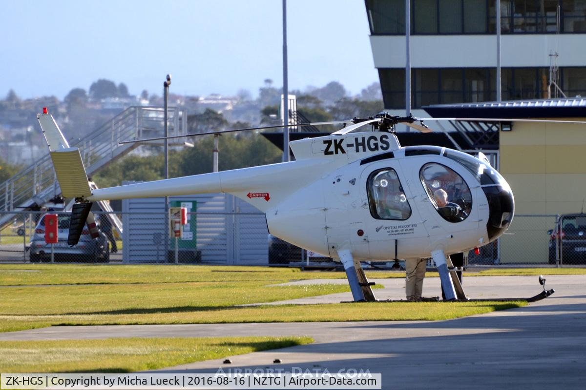 ZK-HGS, Hughes 369HS C/N 320375S, At Tauranga