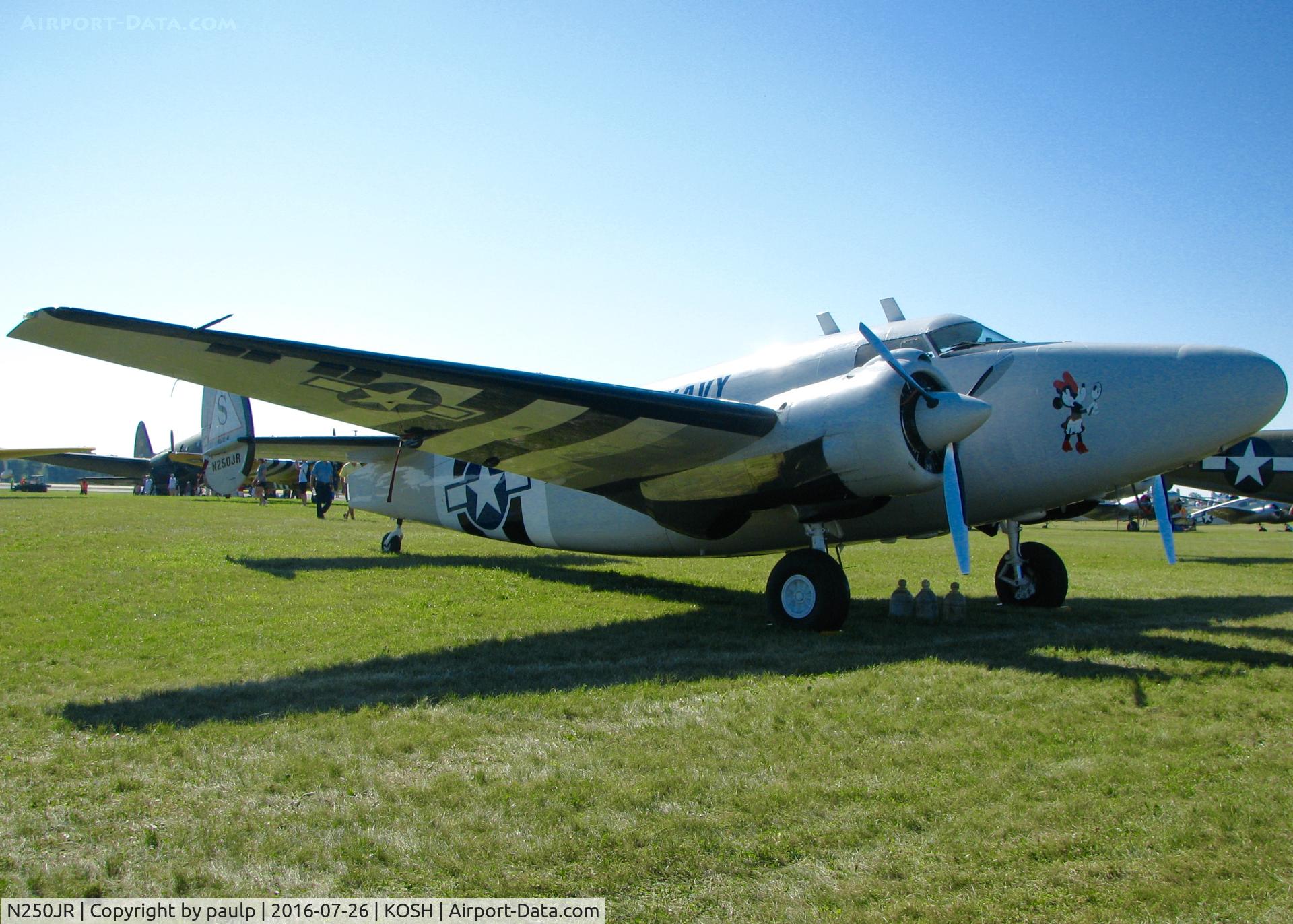 N250JR, 1942 Howard Aero Howard 250 (Lockheed C-60A Lodestar) C/N 2232 (18-2232), AirVenture 2016.