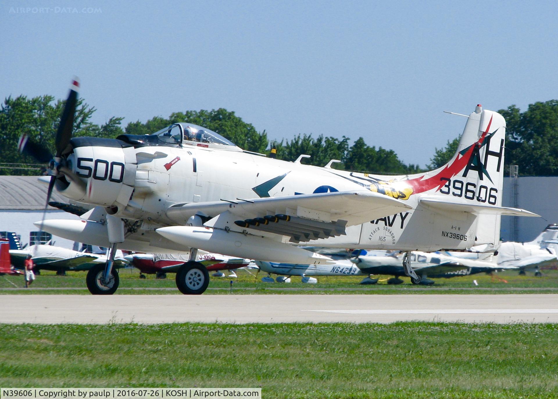 N39606, 1955 Douglas AD-6 Skyraider C/N 10838, AirVenture 2016.