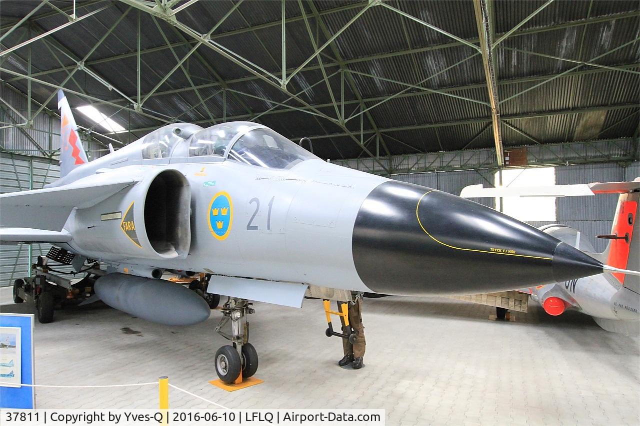 37811, Saab Sk37E Viggen C/N 37811, Saab Sk37E Viggen, Musée Européen de l'Aviation de Chasse, Montélimar-Ancône airfield (LFLQ)