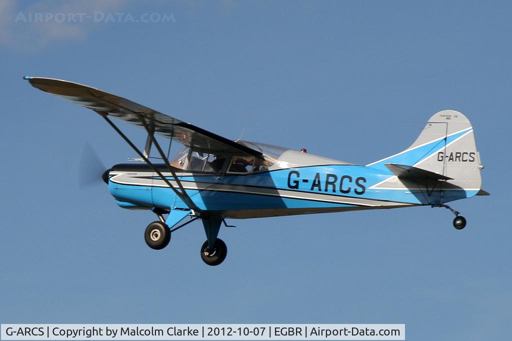 G-ARCS, 1960 Auster D6-180 C/N 3703, Auster D6-180. Hibernation Fly-In, The Real Aeroplane Company, Breighton Airfield, October 7th 2012.