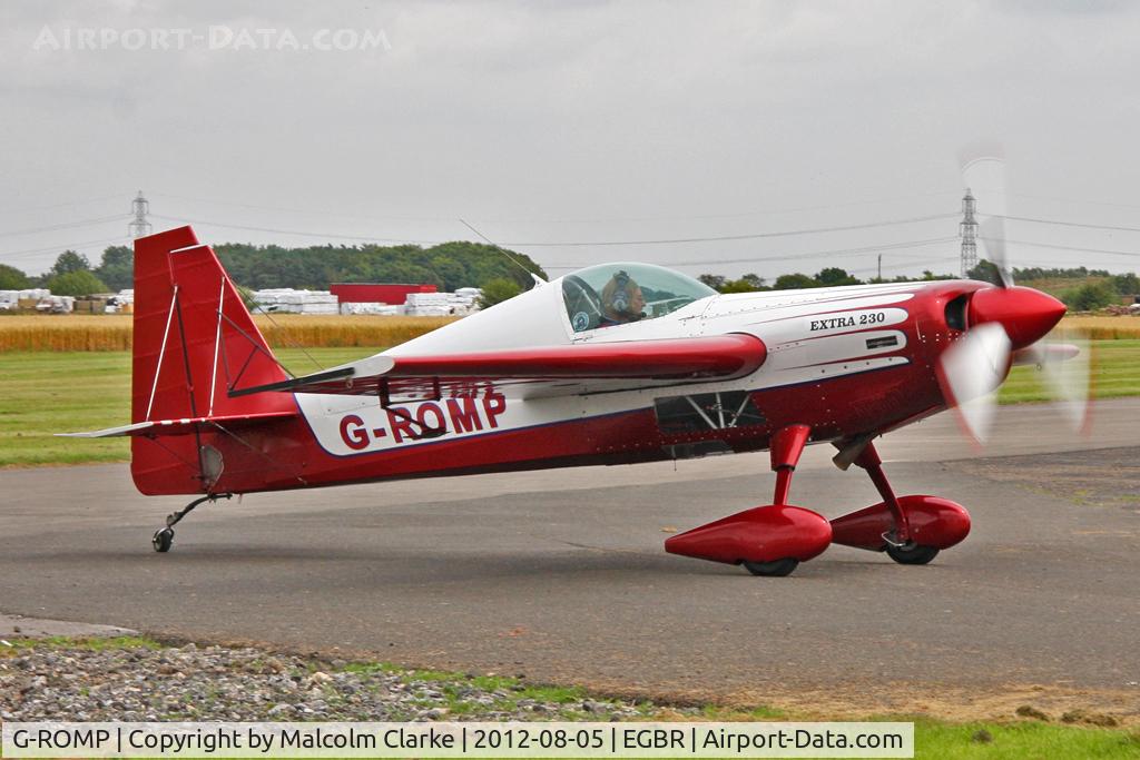 G-ROMP, 1987 Extra EA-230H C/N 001, Extra 230H at The Real Aeroplane Club's Summer Madness Fly-In, Breighton Airfield, August 5th 2012.