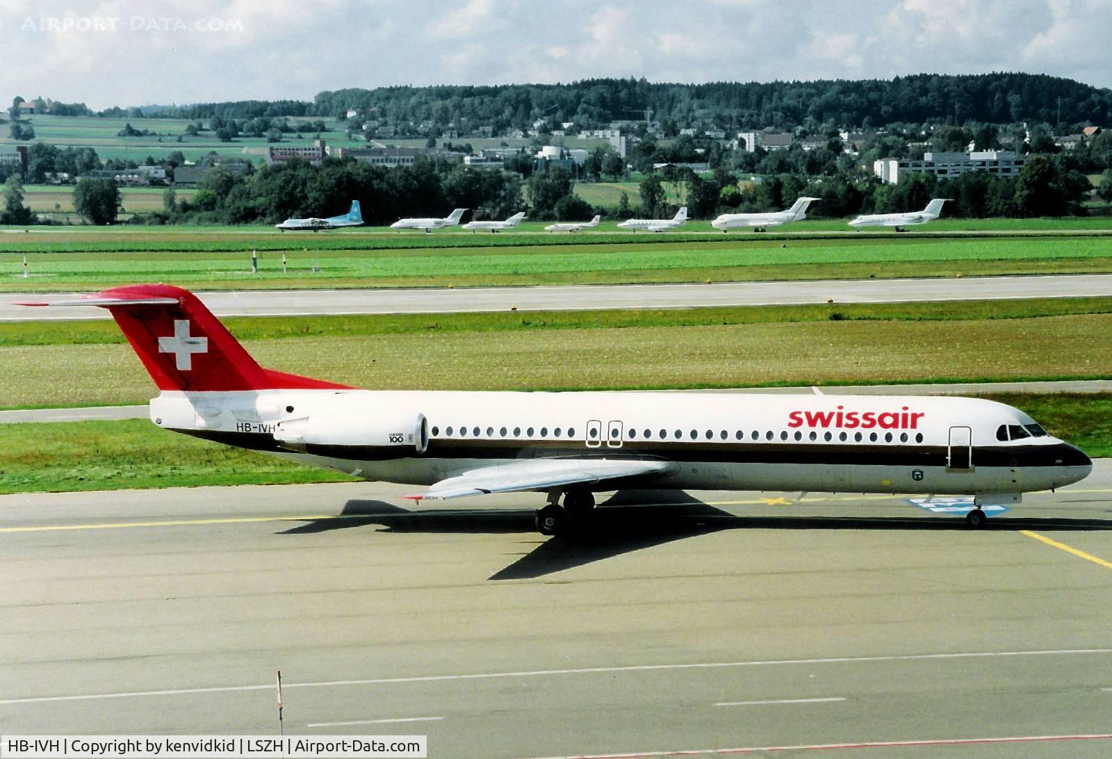 HB-IVH, 1988 Fokker 100 (F-28-0100) C/N 11256, Swissair