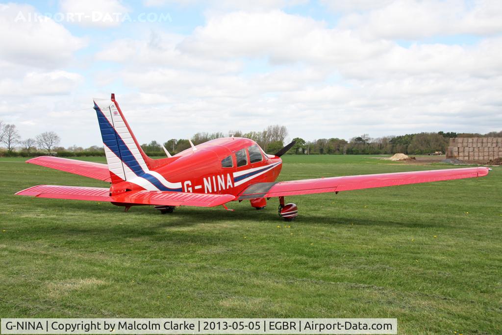 G-NINA, 1977 Piper PA-28-161 Cherokee Warrior II C/N 28-7716162, Piper PA-28-161 at The Real Aeroplane Company's May-hem Fly-In, Breighton Airfield, May 5th 2013.