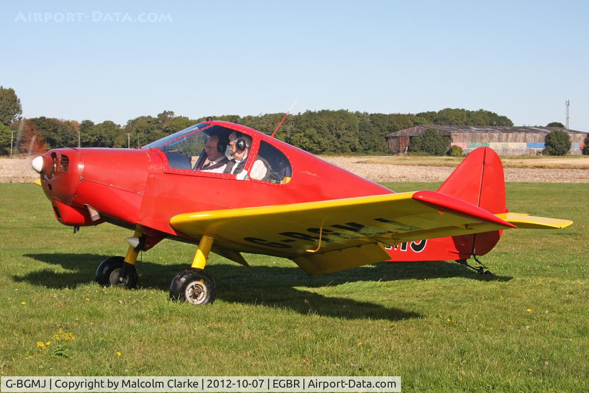 G-BGMJ, 1952 Gardan GY-201 Minicab C/N 12, Gardan GY-201 Minicab, Hibernation Fly-In, The Real Aeroplane Company, Breighton Airfield, October 7th 2012.