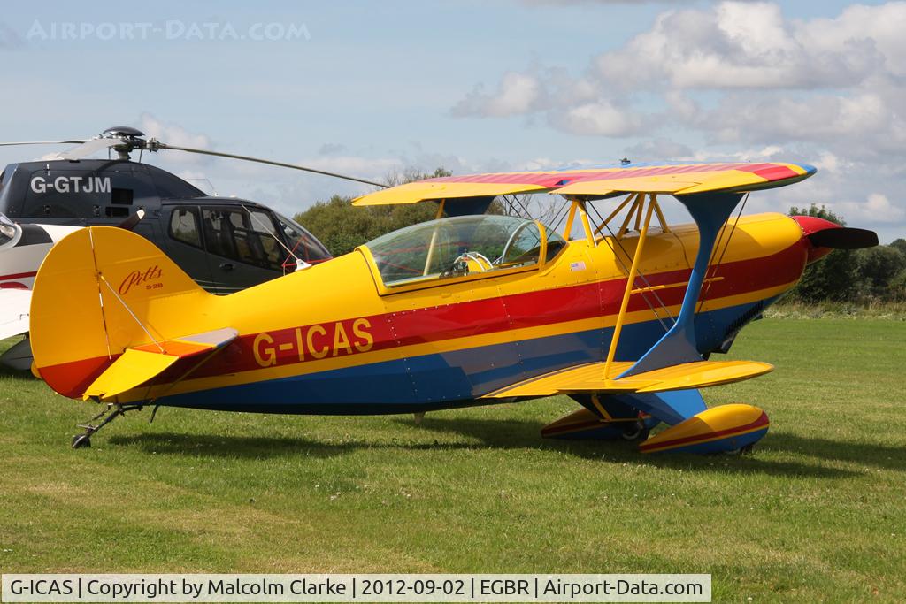 G-ICAS, 1996 Aviat Pitts S-2B Special C/N 5344, Aviat Pitts S-2B at The Real Aeroplane Company's Wings & Wheels Weekend, Breighton Airfield, September 2nd 2012.