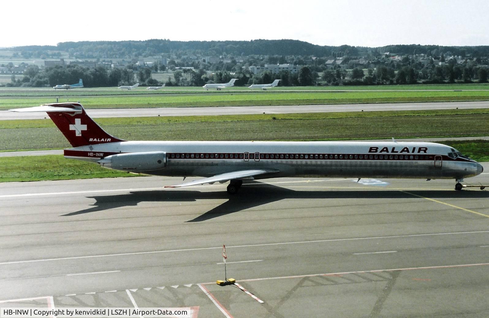 HB-INW, 1987 McDonnell Douglas MD-83 (DC-9-83) C/N 49569, Balair