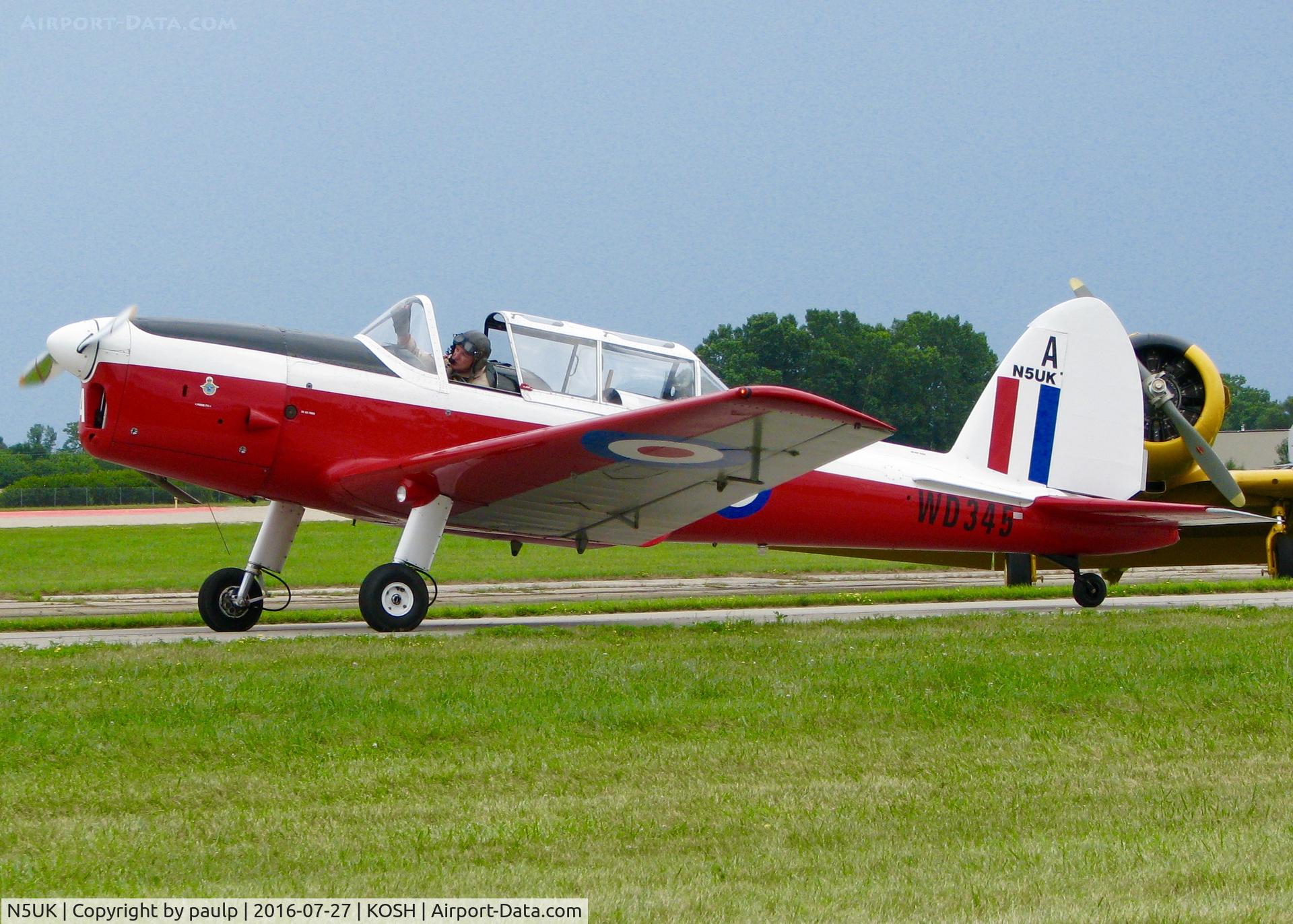 N5UK, 1952 De Havilland DHC-1 Chipmunk T.10 C/N C1/0282, AirVenture 2016.