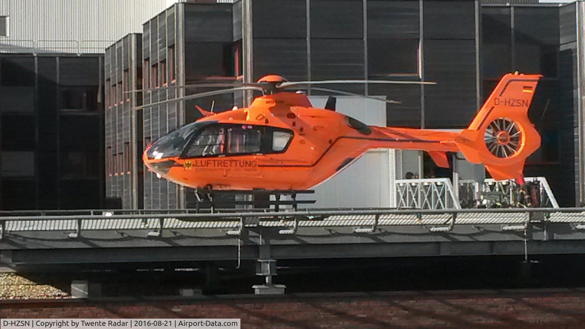 D-HZSN, 2008 Eurocopter EC-135T-2+ C/N 0629, Parked on roof off Hospital MST Enschede
