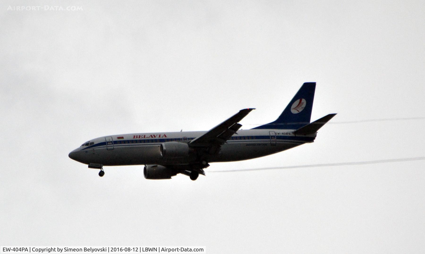 EW-404PA, 1992 Boeing 737-3L9 C/N 27061, Landing RWY 27 Varna Airport