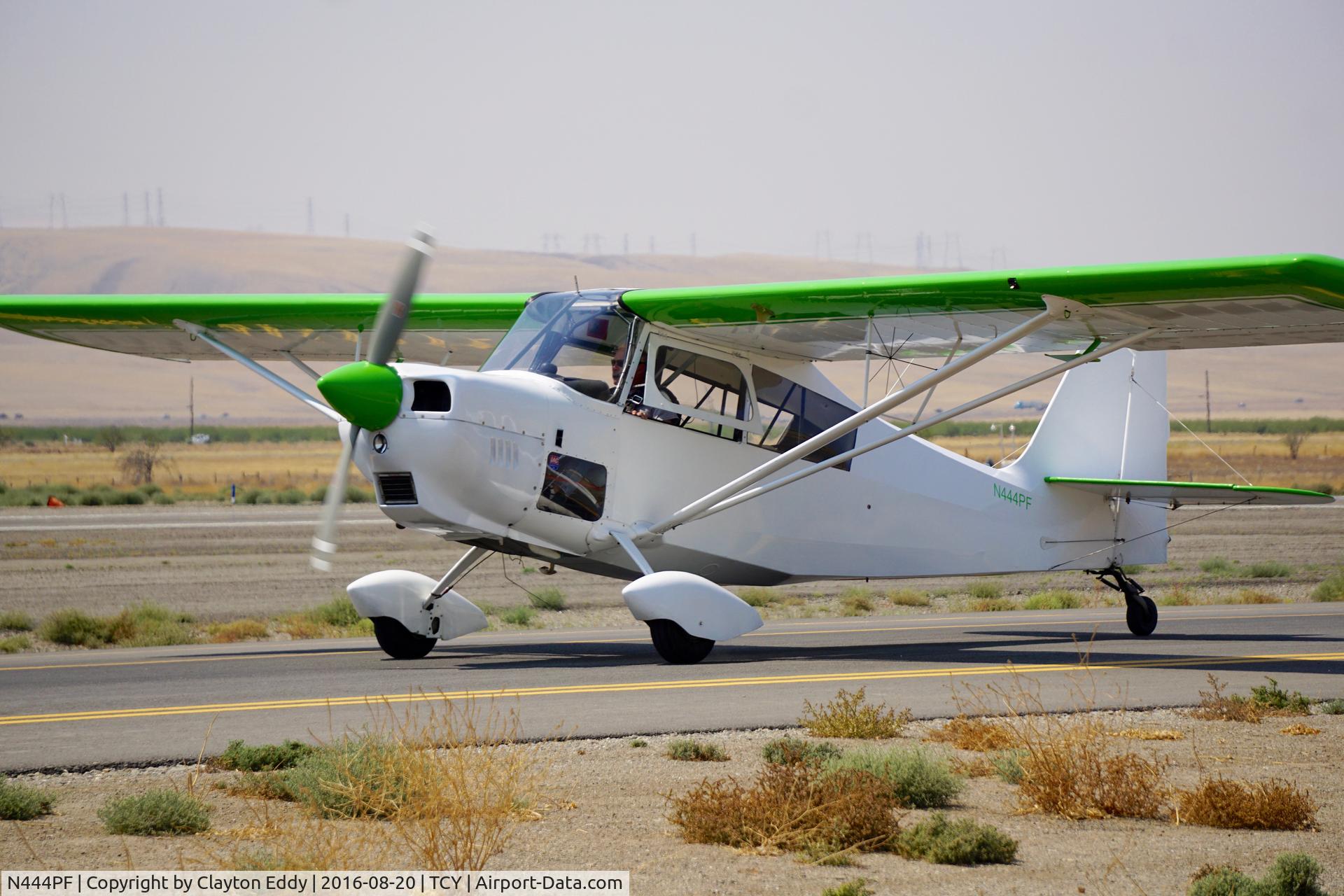 N444PF, 1979 Bellanca 8KCAB Decathlon C/N 543-79, N444PF taxiing for takeoff at the Tracy Airport in California. 2016.
