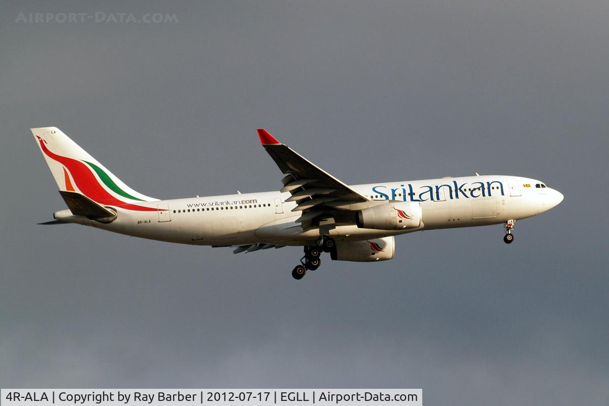 4R-ALA, 1999 Airbus A330-243 C/N 303, Airbus A330-243 [303] (Srilankan) Home~G 17/07/2012. On approach 27L.