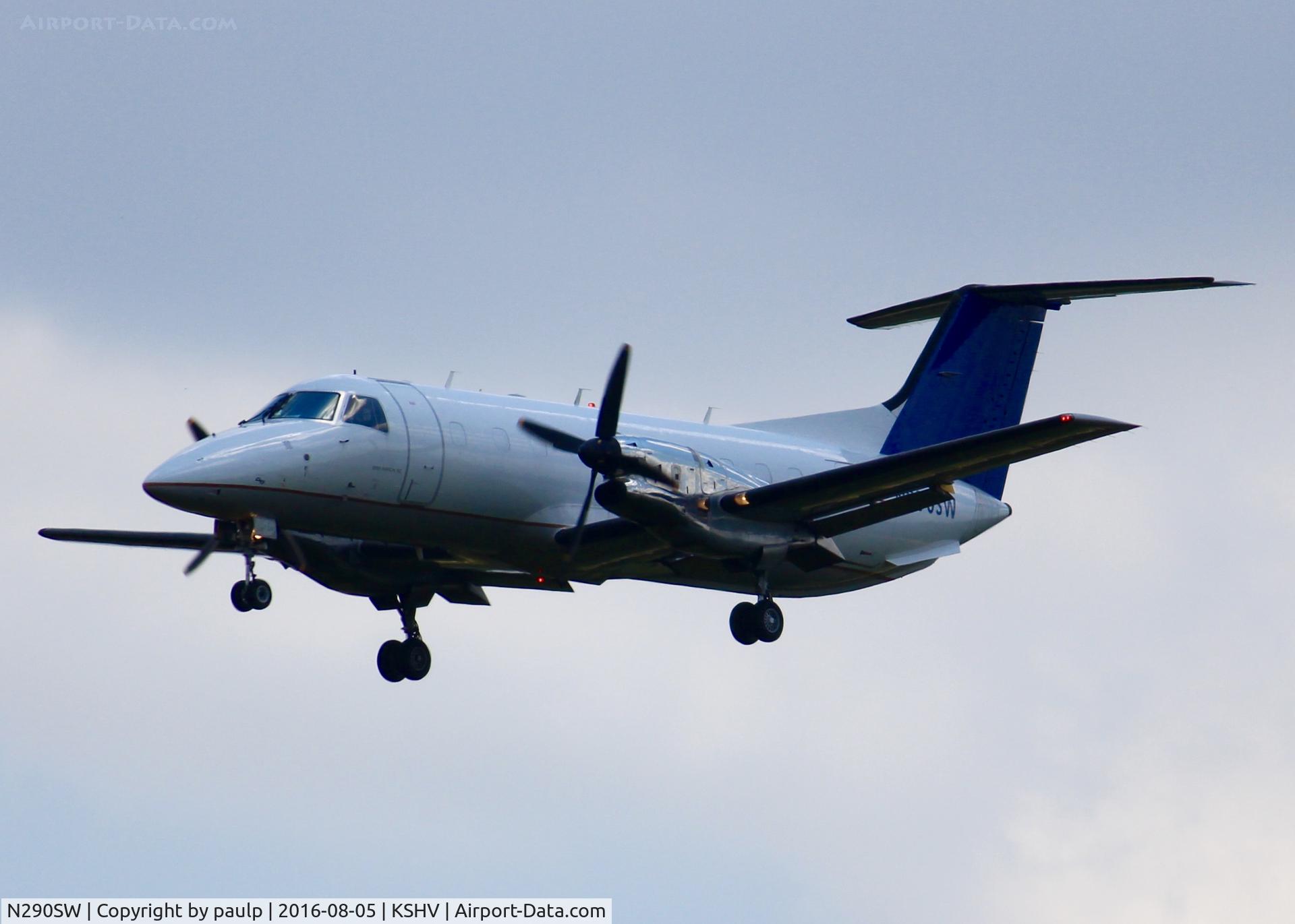 N290SW, 1996 Embraer EMB-120ER Brasilia C/N 120317, At Shreveport Regional.