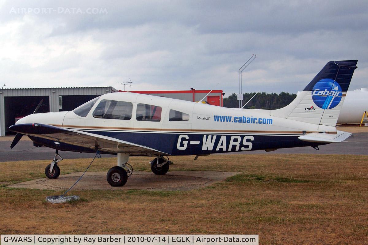G-WARS, 1997 Piper PA-28-161 Cherokee Warrior III C/N 2842022, Piper PA-28-161 Warrior III (Cabair) [2842022] Blackbushe~G 14/07/2010