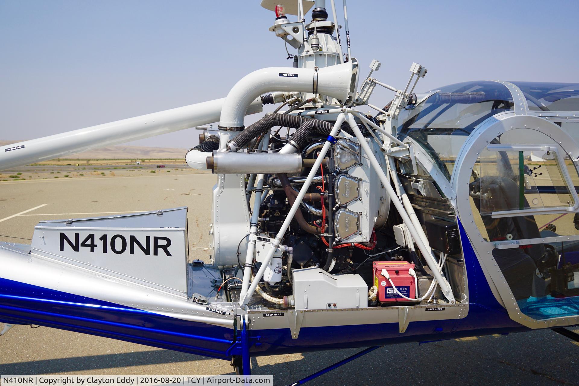 N410NR, 1961 Hiller UH-12 C/N 2244, N410NR at Tracy Airport in California. 2016.