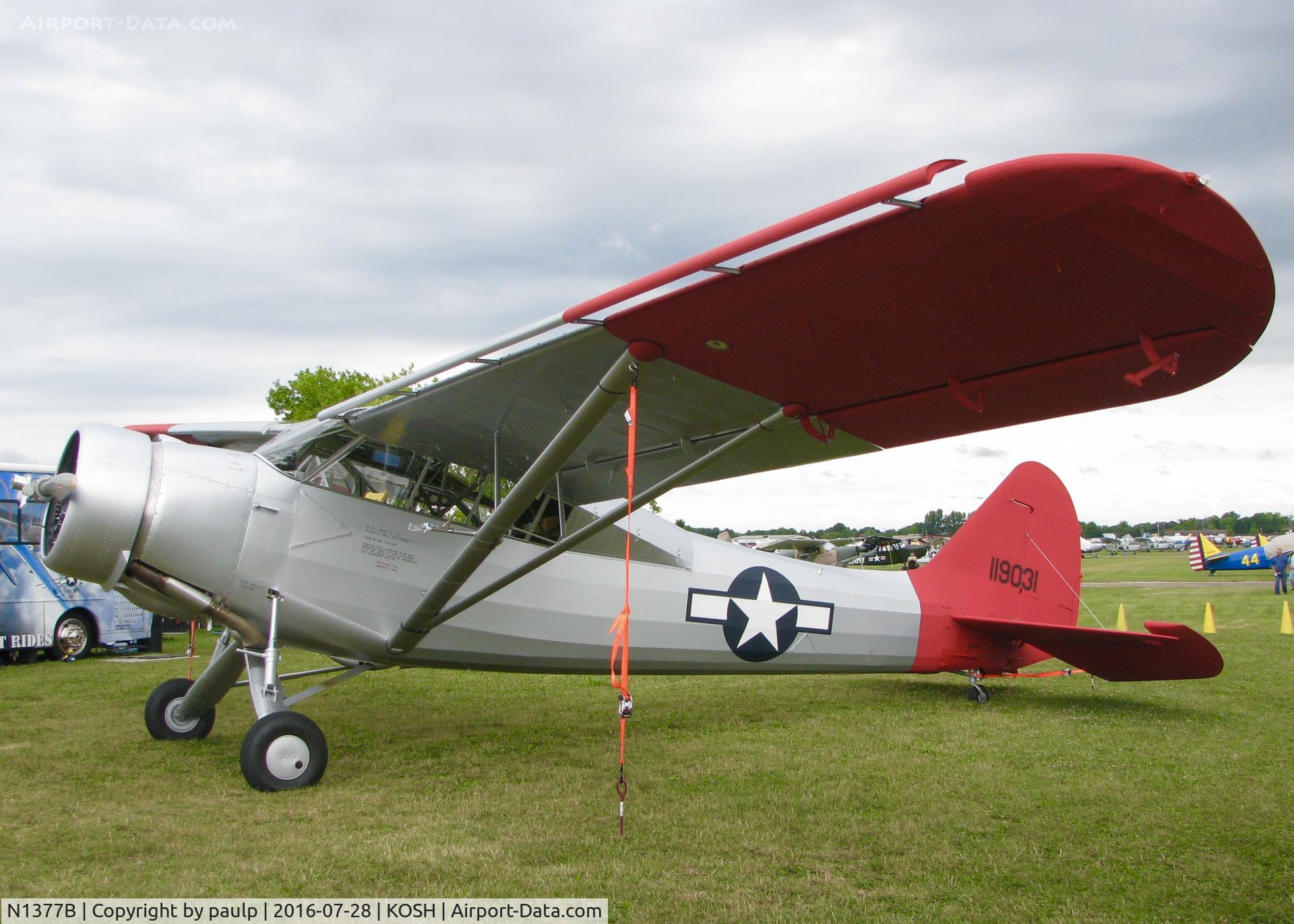 N1377B, Stinson L-1F C/N Not found N1377B, AirVenture 2016.