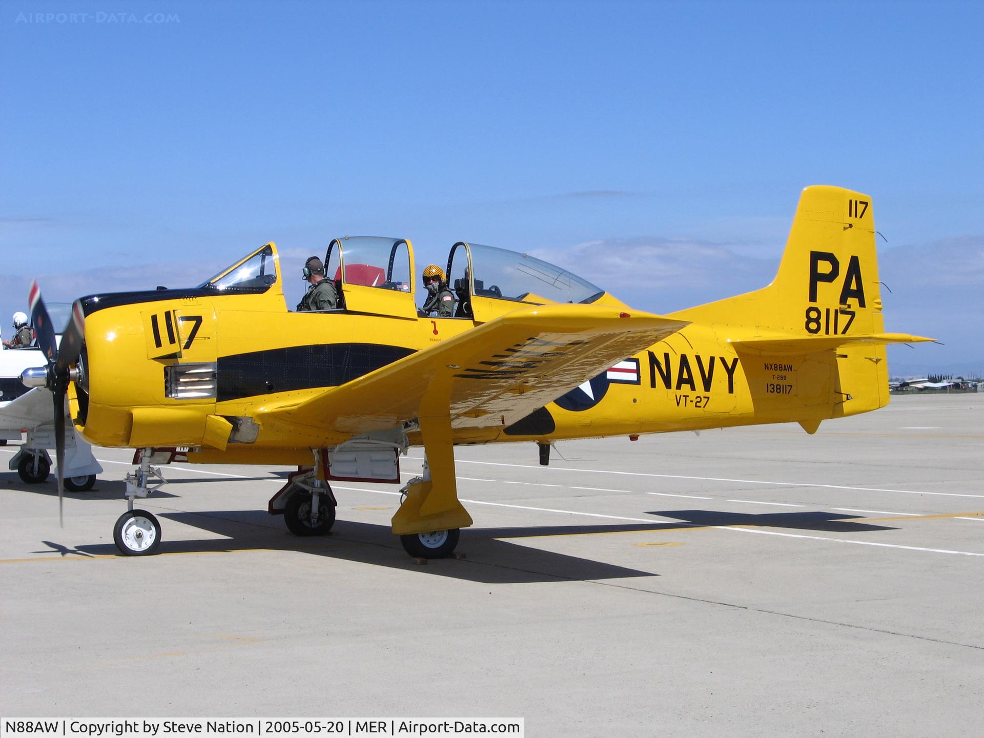 N88AW, 1954 North American T-28B Trojan C/N 200-188 (138117), Radial Noise 1954 T-28B VT-27 PA/117 BuAer 138117 starting engine @ WCFC