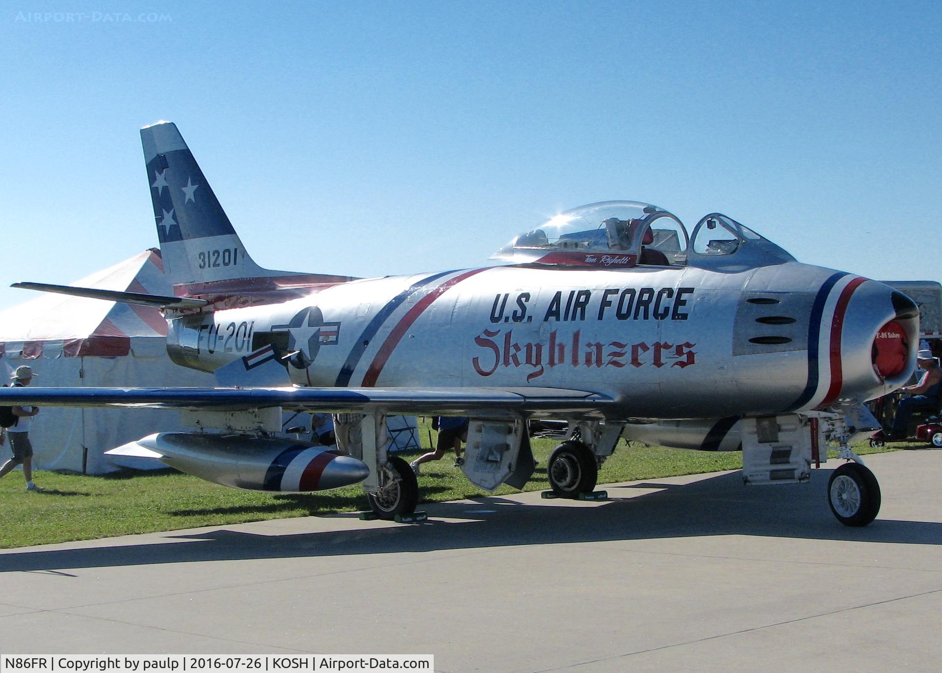 N86FR, 1952 North American F-86F Sabre C/N 191-655, AirVenture 2016.