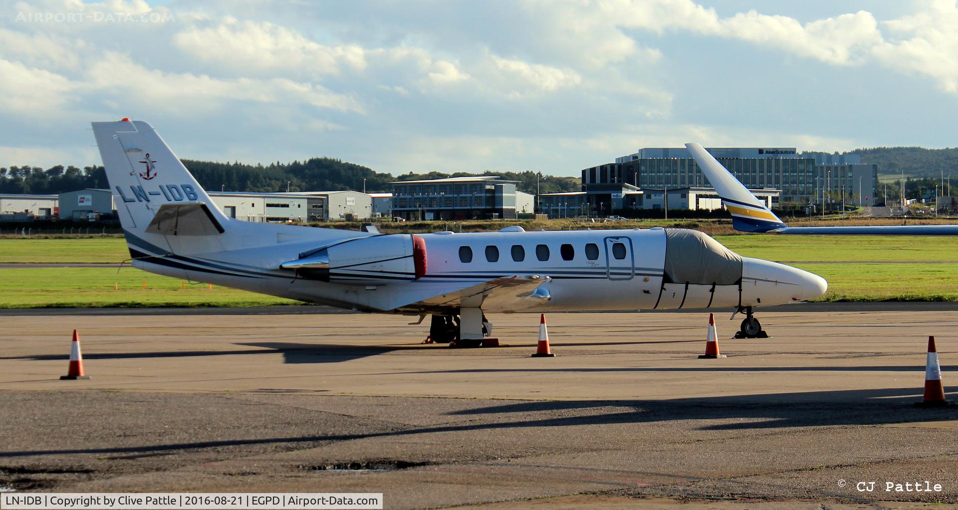 LN-IDB, 2003 Cessna 560 Citation Encore C/N 560-0637, Parked at Aberdeen EGPD