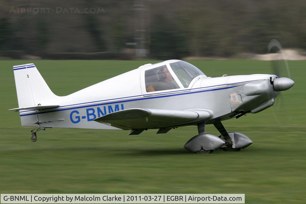 G-BNML, 1996 Rand KR-2 C/N PFA 129-11240, Rand KR-2 at Breighton Airfield in March 27th 2011.
