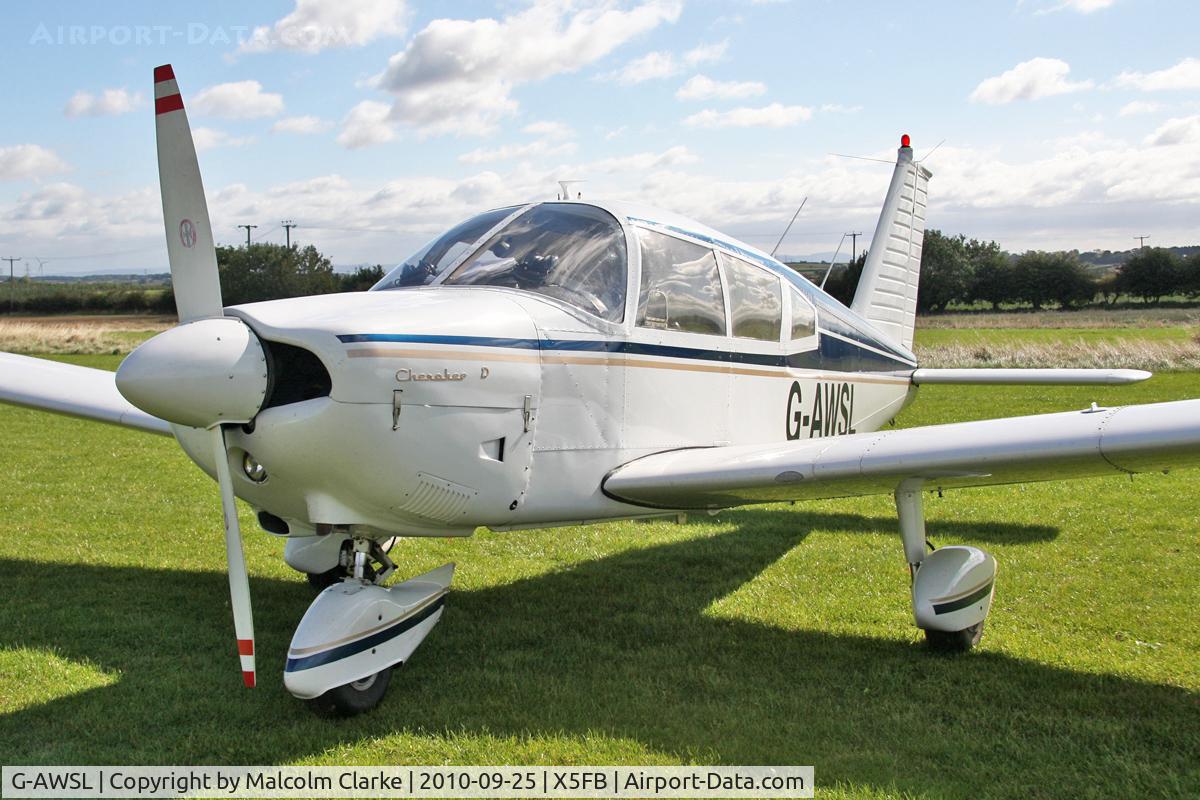 G-AWSL, 1968 Piper PA-28-180 Cherokee C/N 28-4907, Piper PA-28-180 Cherokee at Fishburn Airfield, September 25th 2010.